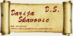 Darija Škavović vizit kartica